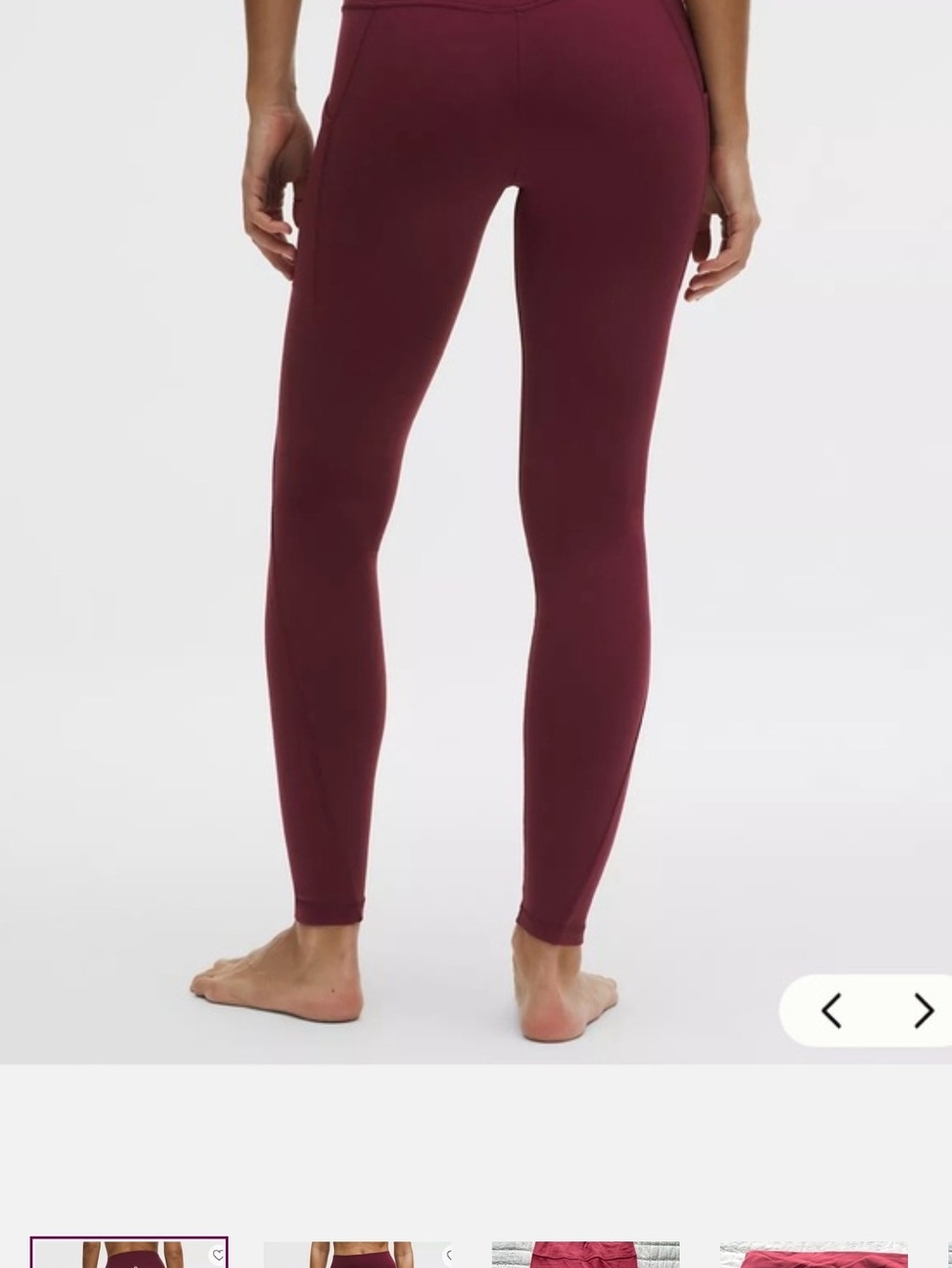 lululemon athletica Women's Burgundy Leggings Like New Size 6 Red
